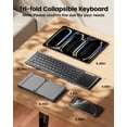 thumbnail image 3 of Teclado plegable ProtoArc XK01 TP Bluetooth 5.1 Negro Gris, 3 of 9