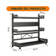 thumbnail image 3 of Estante De Cocina Para Almacenar Especias Para La Nevera Malubero Negro, 3 of 5