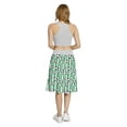 thumbnail image 5 of Women's Soccer Stripes Outdoor Sports Theme A-line Printed Skirt Casual Wear, 3XL, White Black and Green, by Ambesonne, 5 of 6