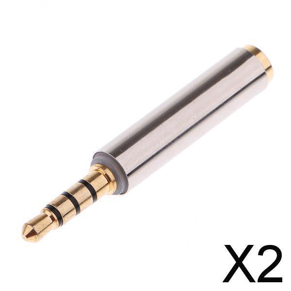 Convertidor Adaptador de Auriculares Baoblaze 2 piezas con Enchufe de 2x 3,5 Mm