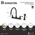 thumbnail image 4 of Kingston KB725BLBS Vintage Two-Handle 4-Hole 8" Centerset Kitchen Faucet with Brass Sprayer in Oil Rubbed Bronze, 4 of 4