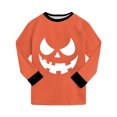 thumbnail image 4 of Xyant Halloween Pajamas for Boys Pumpkin Ghost Pjs Set Toddler Kids 2 Piece Long Sleeve Soft Cotton Sleepwear,Size 5-6 Years, 4 of 9