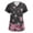 #33Gold, variant on Womens V Neck Printed Scrub Tops Plus Size Stretch Soft Medical Nursing Tops with Pocket S-5XL