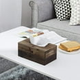 thumbnail image 3 of MyGift 10-inch Rectangular Dark Torched Wood Tissue Box, Rustic Holder, 3 of 7