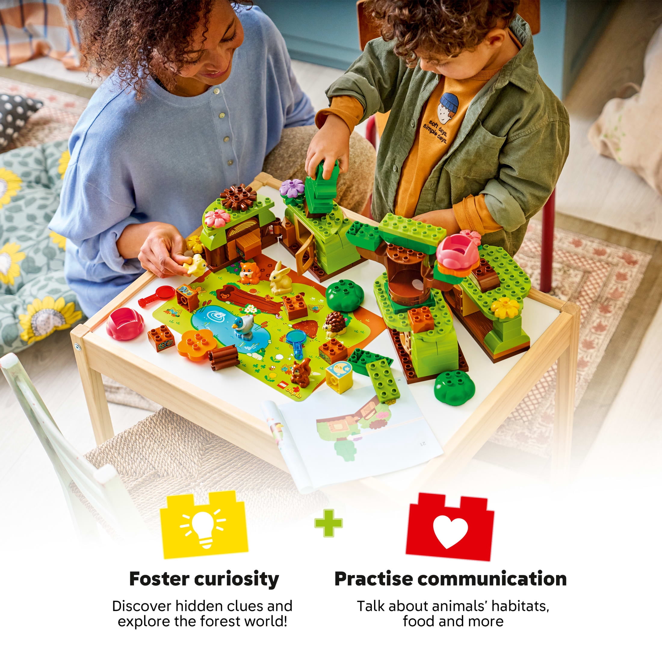 LEGO DUPLO Discovery Forest with Wild Animals - Educational Building Toy for Toddlers, Ages 3+ - Learning Toy for Boys & Girls - Gift for Birthdays - 10480
