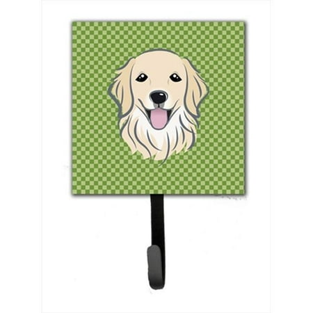 - Green Checkered Golden Retriever Leash or Key Holder
