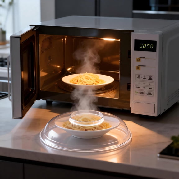 Microwave Splatter Guard Cover Clear Ventilated Plate Lid For Food Heating And Oven Kitchen Gadgets Accessory