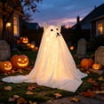 thumbnail image 2 of Clearance! 30" Halloween Ghost Decorations Outdoor Decor, Light-Up Freestanding Spooky Ghost Dog with Remote | Halloween Ghost Dog for Front Door Porch Yard Lawn Home Party, 2 of 6