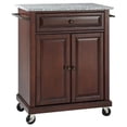 thumbnail image 1 of Crosley Furniture Wood Portable Kitchen Cart in Mahogany/Gray, 1 of 7