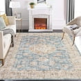 thumbnail image 1 of Floral Medallion Area Rug, Large Living Room Rugs Vintage Persian Printed Non-Slip Low Pile Indoor Throw Carpet Boho Rug for Bedroom, 1 of 6