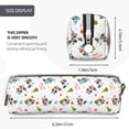 thumbnail image 3 of Yiaed happy new year Raccoon Print Leather Pencil Case - Leather Pen Pencil Holder - Elegant & Practical Pencil Pouch for Work & Office, 3 of 7
