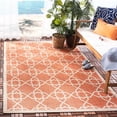 thumbnail image 2 of SAFAVIEH Courtyard Carol Geometric Indoor/Outdoor Area Rug, 6'7" x 9'6", Terracotta/Beige, 2 of 9