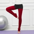 thumbnail image 3 of Calcetines de lana de 90 cm para yoga, baile, fitness, sueltos, apilados, para otoño e invierno, gruesos, largos, para habitación con aire acondicionado, para calentar las piernas, 3 of 6