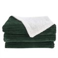 thumbnail image 3 of Ridge & Cove Ribbed Plush Sherpa Reversible Throw Blanket (King, Forest Green), 3 of 6