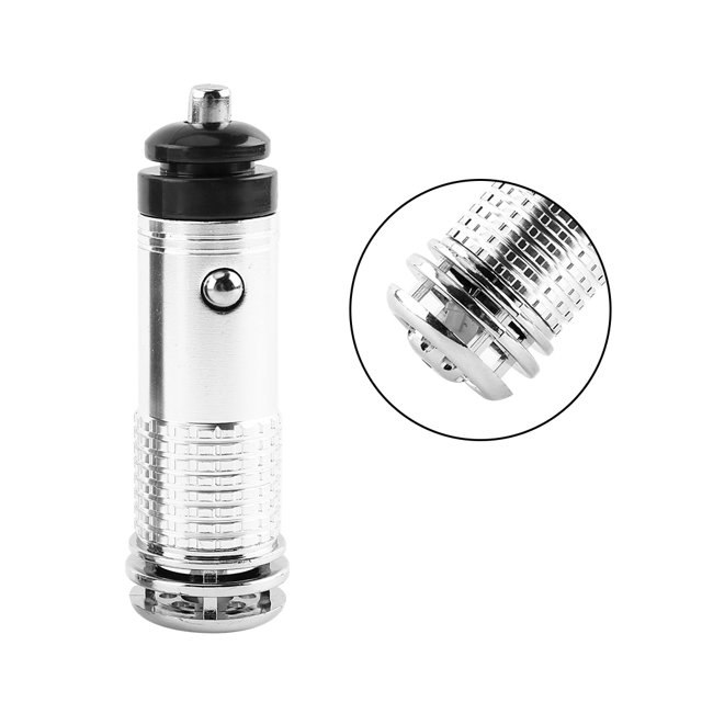 Purificador de aire premium para automóvil y hogar, ionizador y barra generadora de ozono, limpiador de aire plateado