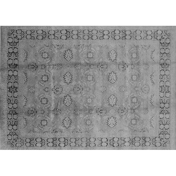 Ahgly Company Indoor Rectangle Oriental Gray Industrial Area Rugs, 4' x 6'
