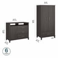 thumbnail image 6 of Somerset Armoire Cabinets & Dresser TV Stand in Storm Gray - Engineered Wood, 6 of 7