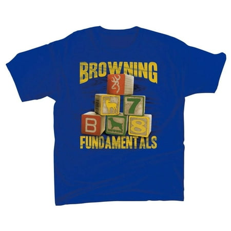 Blue Toddler T-shirt - Browning Toddler Building Blocks Short Sleeve Royal Blue T shirt 3T