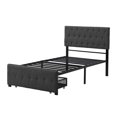 thumbnail image 2 of Kuurfuurdo Storage Bed Metal Platform Bed with a Drawer Grey - Twin, 2 of 5