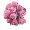 thumbnail image 1 of Flores de Rosas artificiales Wosthever 12 Piezas decoración rosa, 1 of 6