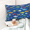 thumbnail image 4 of Balery Submarines And Whales Funda de Cojín Estampada, Regalos para Mujeres, Regalos de Amor para Ella, Regalos para Novia o Esposa, Funda de Almohada-16"x24", 4 of 6