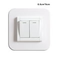 thumbnail image 2 of Matsuzay Pegatina para interruptor, funda protectora de creatividad blanca transparente, decoración de enchufe Simple tridimensional, marco de Decoración del hogar Blanco, apertura única 8.6 cm * 9 cm, 2 of 6