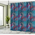 thumbnail image 5 of Ambesonne Colorful Shower Curtain, Mosaic Shell Swirls, 69"Wx84"L, Pale Blue and Lilac Pink, 5 of 5