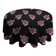 thumbnail image 4 of Pioneer Flower Floral Print Pattern Round Tablecloth 60"x60",Wrinkle Wipeable Table Cloth for Kitchen Dining Room Picnic Patio Party, 4 of 6