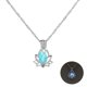 thumbnail image 2 of Collar de moda para mujer, colgante de cristal con forma de flor hueca, collar luminoso --- Código de producto 49862, 2 of 4