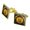 Gold, variant on Professional Gold Digger Pickaxe Pan Square Cufflink Set - Silver or Gold