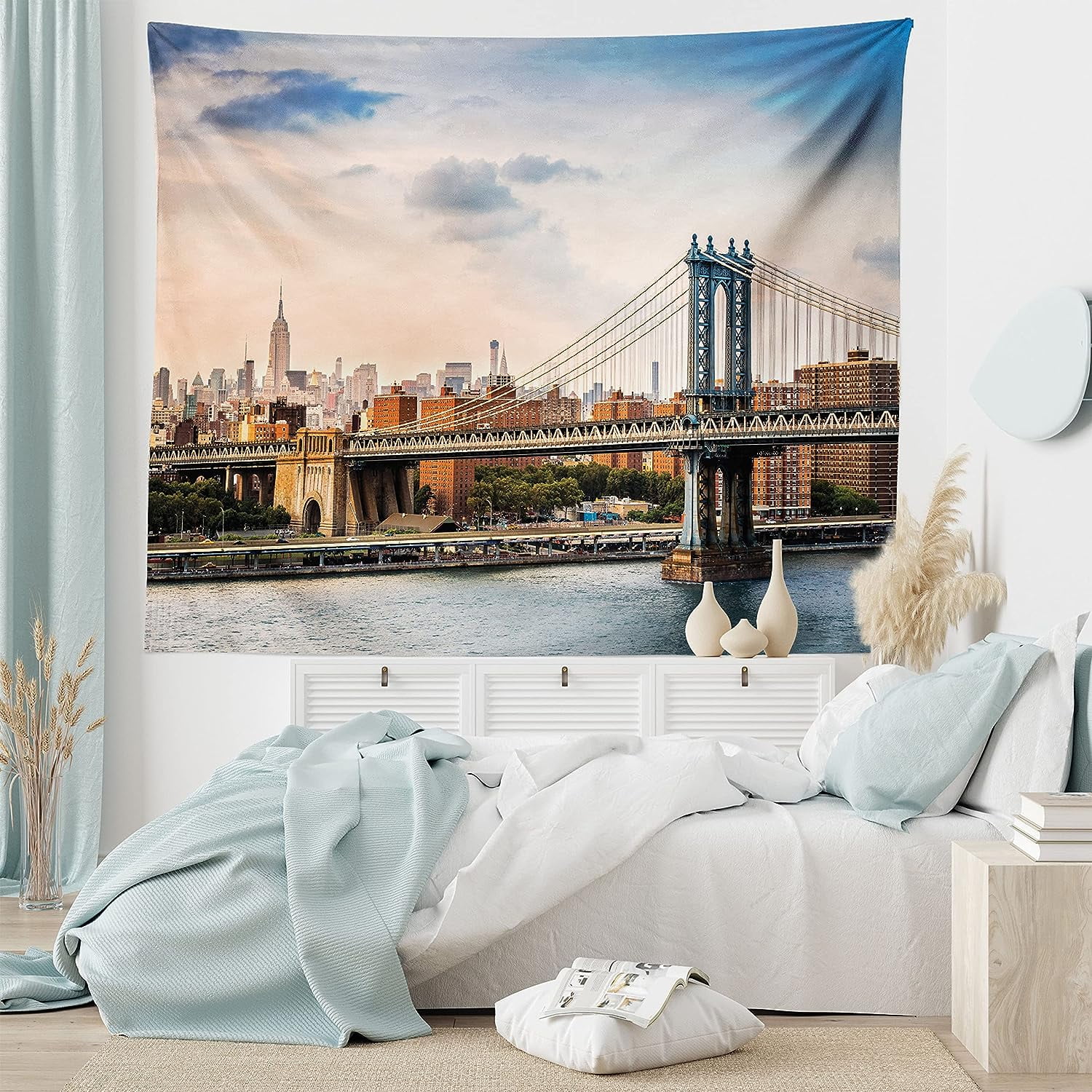 Gothic Tapestry, Photo of Dark Forest Scenery Sunbeams and