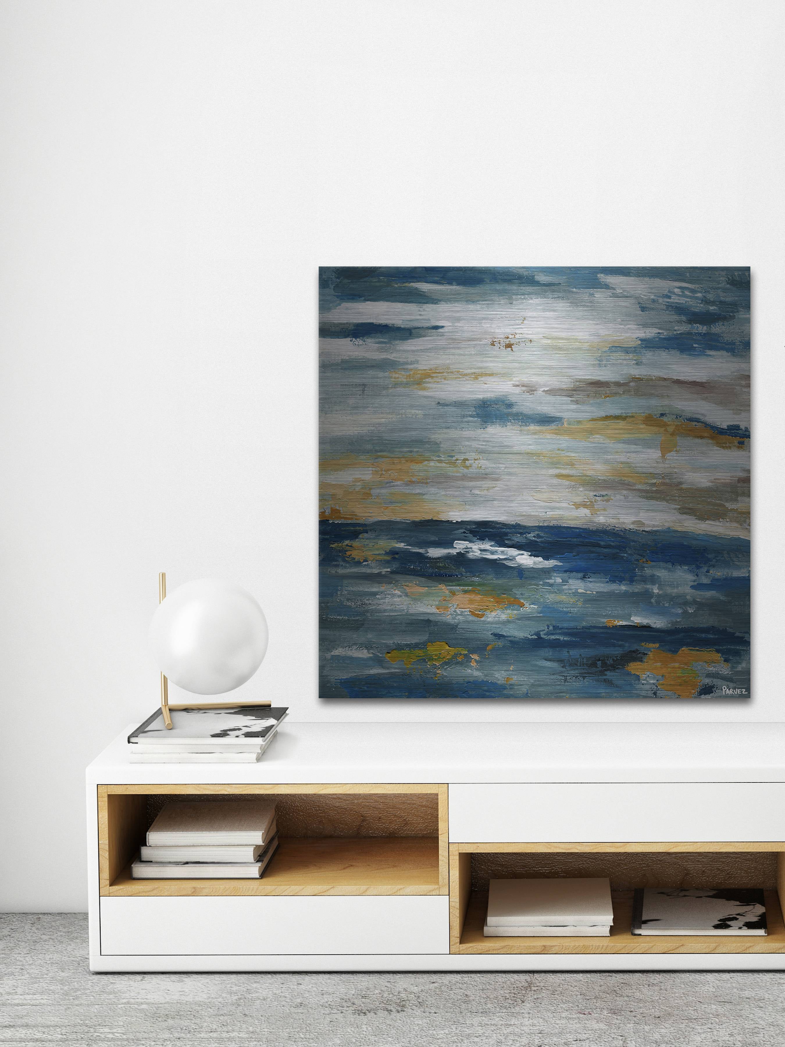 Parvez Taj "Rusty Water" Painting Print on Brushed Aluminum
