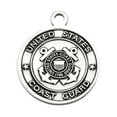 thumbnail image 2 of Extel Medium Sterling Silver Coast Guard Medal Pendant Necklace with St. Christopher on Reverse Side for Men Women with 24" Rhodium Plated Endless Curb Chain, 2 of 9