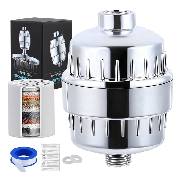 YTAKY Shower Filter 25 Stage For Hard Water Removes Chlorine Fluoride Harmful Substances Organics Other Sediments Shower Head Filter High Output Vitamin C