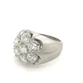 thumbnail image 3 of Forever Jewels 2Ct Round Moissanite Mens Cluster Ring 14K White Gold Plated, 3 of 4