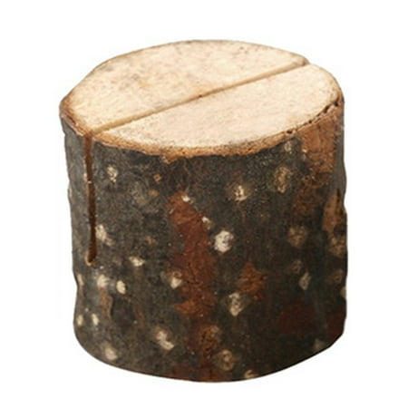 

NINGCHE Rustic Wood Place Card Holder Table Number Stand Name Cards Photo Clip for Wedding Party Sign Food Cards Label