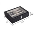 thumbnail image 5 of MINKUROW Leather Multi Sunglasses Organizer Eyeglasses Eyewear Display Case Sunglass Glasses Storage Holder Box Sunglasses Collection Case with 8 Slots Black Multi Sunglasses Organizer for Women Men, 5 of 7