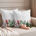 thumbnail image 3 of Pack of 2 Outdoor Pillow Covers 18x18 Inch Waterproof Summer Botanical Throw Pillow Covers,Decorative Couch Pillow Shams Protectors Watercolor Tropical Plants Birds Patio Pillowcases Cushion Covers, 3 of 8