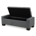 thumbnail image 2 of Noble House Layton Rectangular Fabric Lift Top Ottoman, Charcoal, 2 of 6