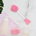 thumbnail image 5 of Portable Pink Silicone Skincare Tool Set for Facial Cleansing Exfoliation Blackhead Removal and Mask Application, 5 of 6