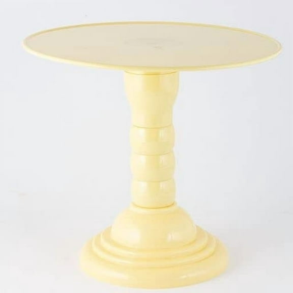Grupo Mirandinha - Adjustable Plastic Cake Stand – 4 Heights for Versatile Dessert Displays, Elegant Baby Yellow Design, Durable and Reusable for Events and Parties