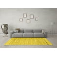 thumbnail image 3 of Ahgly Company Indoor Round Solid Yellow Modern Area Rugs, 6' Round, 3 of 4