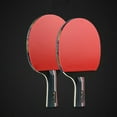 thumbnail image 3 of Juego de 2 raquetas de tenis de mesa profesionales de tres estrellas, fáciles de usar, para principiantes (1 mango recto, 1 mango horizontal)., 3 of 6