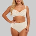 thumbnail image 4 of Bixock Plus Size Push Up Bras for Women Solid Color Elegant Lace Details Underwire Thin Molde Support Matching Set Daily Wear Bra, 4 of 5