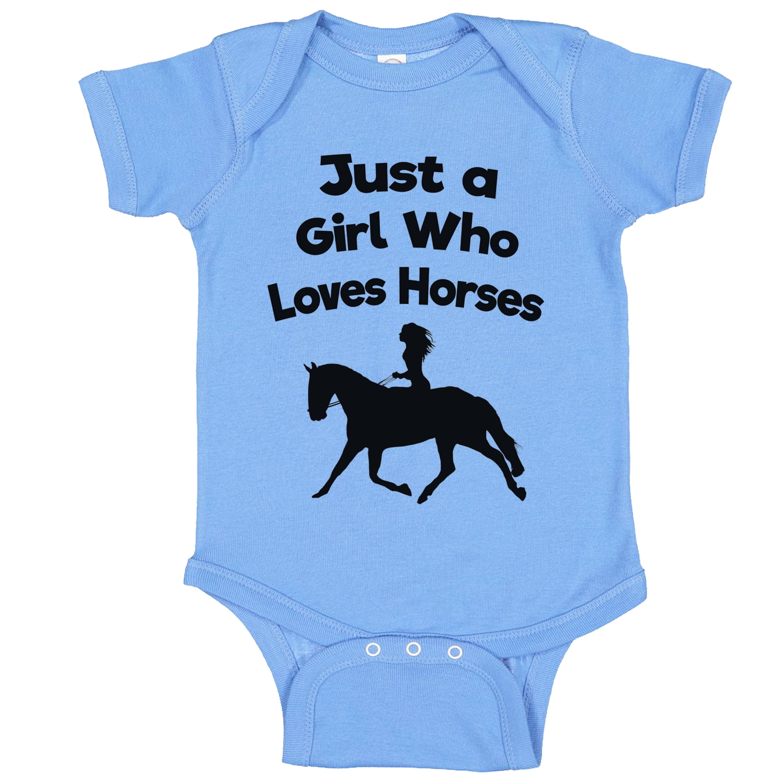 Cute Horse Onesie For Baby Girls Gift Just A Girl Who Loves Horses