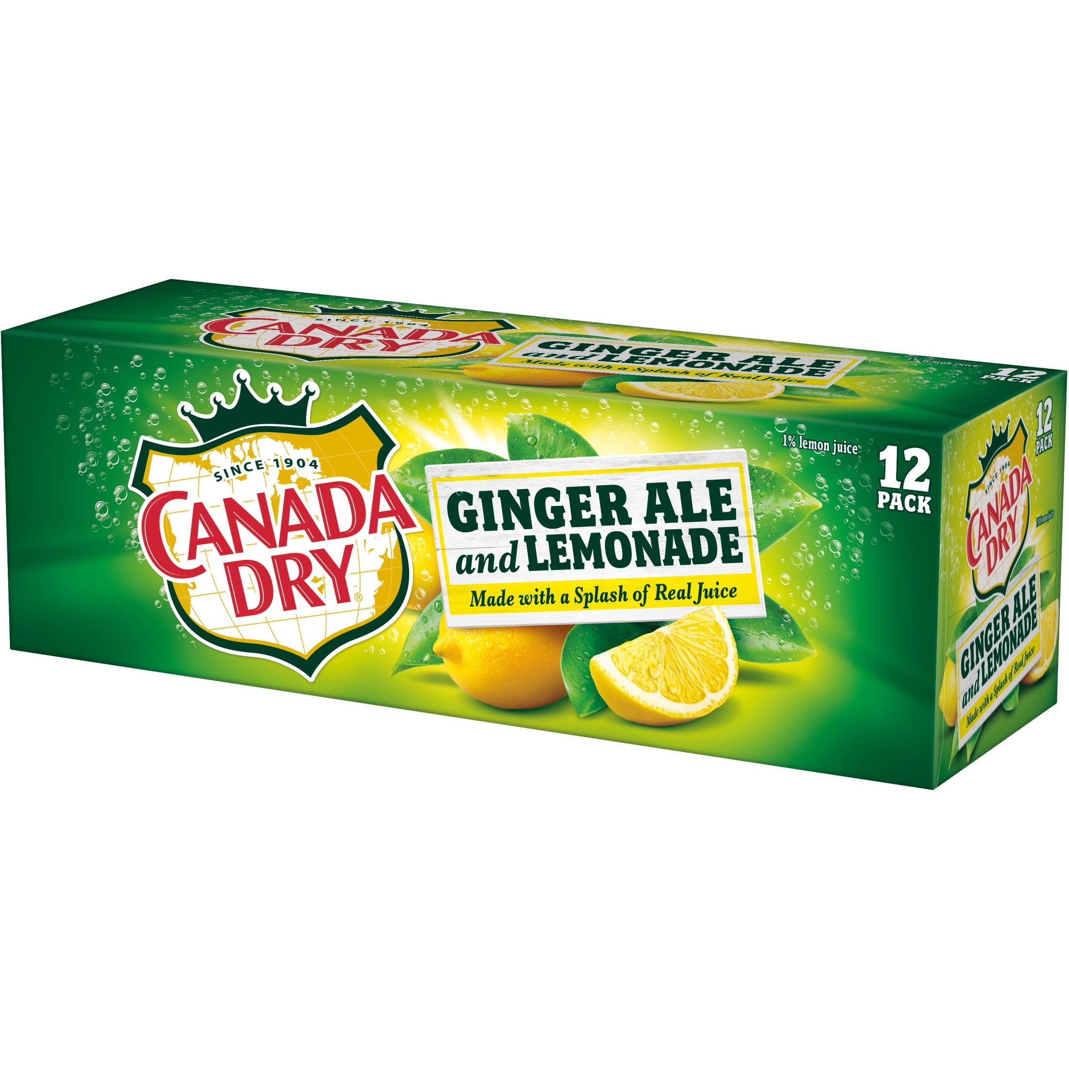 Canada Dry Ginger Ale and Lemonade Soda Pop, 12 fl oz, 12 Pack Cans