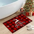thumbnail image 6 of Yyuenw Red and Black Buffalo Plaid Merry Christmas Door Mat, Winter Christmas Snowflake Doormat Outdoor Indoor Entrance, Xmas Holiday Welcome Mats for Front Door Porch, 16x24 Inches, 6 of 6