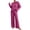 Hot Pink women ribbed knit two piece set a1, variant on BRELIL Women's Ribbed Knit Two Piece Lounge Set Round Neck Long Sleeve Pullover Top Wide Leg Pants Casual Loungewear Solid Loose Fall Matching Outfits Travel Tracksuit, Beige XL