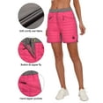 thumbnail image 5 of Little Donkey Andy Womens Lightweight Quilted Puffer Shorts Winter Warm Outdoor Hiking Running Rose Red XS, 5 of 6
