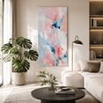 thumbnail image 2 of Canvas Wall Art, Pink Blue Art Framed Canvas Prints for Bedroom Dining Room, Modern Abstract Art Oversized Gallery Wrapped Wall Decor for Home Office, Gifts, 20"x40" Ship Next Day, 2 of 9